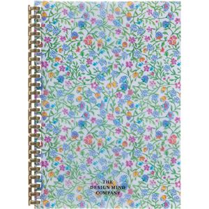 （まとめ） リヒトラブ FLOWER IMAGEツイストノート A5 B罫 青 30枚 D1172-8 1冊 【×10セット】
