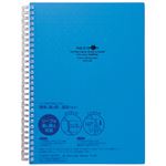 （まとめ） リヒトラブ AQUA DROPsツイストノート<厚型> セミB5 B罫 青 70枚 N-1611-8 1冊 【×10セット】