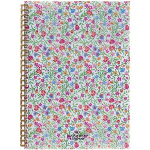（まとめ） リヒトラブ FLOWER IMAGEツイストノート セミB5 B罫 赤 30枚 D1173-3 1冊 【×10セット】