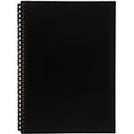 （まとめ） リヒトラブ LEATHER IMAGEツイストノート セミB5 B罫 黒 30枚 D1073-24 1冊 【×5セット】