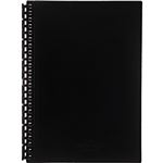 （まとめ） リヒトラブ LEATHER IMAGEツイストノート A5 B罫 黒 30枚 D1072-24 1冊 【×5セット】