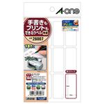 （まとめ） エーワン 手書きもプリントもできるラベルはがきサイズ 角型12面 19×43mm 26007 1冊（12シート） 【×30セット】