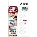 （まとめ） エーワン 手書きもプリントもできるラベルはがきサイズ 丸型60面 9mmφ 26101 1冊（12シート） 【×30セット】