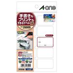 （まとめ） エーワン 手書きもプリントもできるラベルはがきサイズ 角型10面 40×24mm 26009 1冊（12シート） 【×30セット】