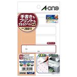 （まとめ） エーワン 手書きもプリントもできるラベルはがきサイズ 角型6面 82×19mm 26011 1冊（12シート） 【×30セット】