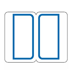 （まとめ） ライオン事務器 インデックスラベル 大27×34mm 青枠 BL1-100 1パック（900片：9片×100シート） 【×5セット】