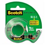 （まとめ） 3M スコッチ メンディングテープ使い切りタイプ 小巻 18mm×7.6m ディスペンサー付 CM-18 1個 【×30セット】
