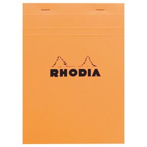 （まとめ） ロディア ブロックロディア No.16210×148mm 5mm方眼 オレンジ 80枚 cf16200 1冊 【×5セット】