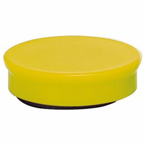 （まとめ） ライオン事務器 マグネット画鋲直径30mm×高さ10mm 黄 MB-30F 1箱（5個） 【×30セット】
