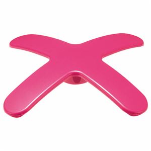 （まとめ） ライオン事務器 マグネットバー ペケピタクロスバータイプ 幅86×奥行86×高さ12mm ローズピンク MB86X-1P 1セット（10個） 【×3セット】