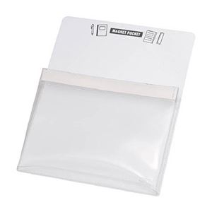 （まとめ） TRUSCO マグネットポケットA4用白 MGP-A4-W 1枚 【×5セット】