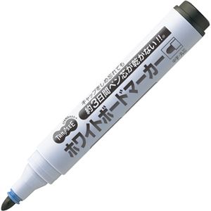 （まとめ） TANOSEE ホワイトボードマーカーノンドライタイプ 中字・丸芯 黒 1本 【×50セット】
