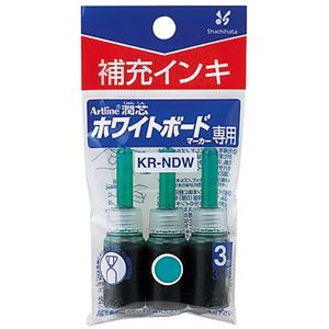 （まとめ） シヤチハタアートライン潤芯ホワイトボードマーカー用補充インキ 緑 72116 1パック（3本） 【×30セット】