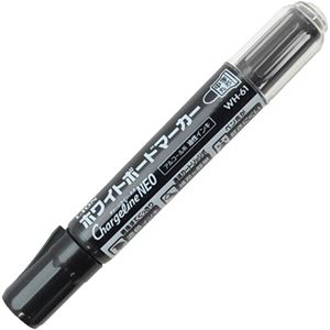 （まとめ） ライオン事務器ホワイトボードマーカー（チャージライン・ネオ） 中字・丸芯 黒 WH-61 1本 【×50セット】