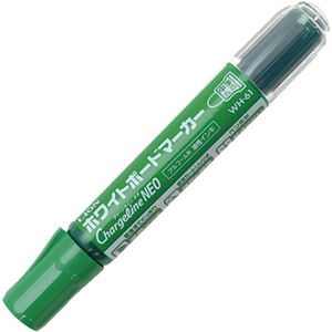 （まとめ） ライオン事務器ホワイトボードマーカー（チャージライン・ネオ） 中字・丸芯 緑 WH-61 1本 【×50セット】