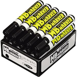 （まとめ） セーラー万年筆 再生工場 WBマーカー黒 26-4129-420 1セット（10本） 【×5セット】