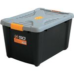 （まとめ） アステージ Xコンテナ #50ブラック52L X-50BK 1個 【×2セット】