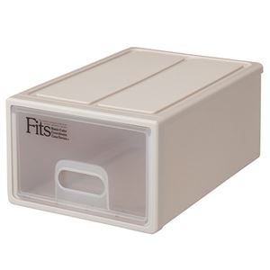 （まとめ） 天馬 Fits フィッツケース SW272×D416×H174mm カプチーノ 1個 【×3セット】