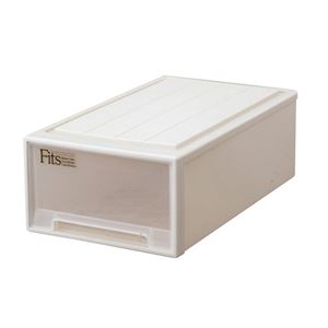 （まとめ） 天馬 Fits フィッツケース ミドルW390×D660×H230mm カプチーノ 1個 【×2セット】