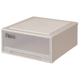 （まとめ） 天馬 Fits フィッツケース ワイドW400×D400×H160mm カプチーノ 1個 【×2セット】