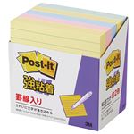 （まとめ） 3M ポスト・イット 強粘着ノートラインノート 75×75mm パステルカラー4色 630-5SSAP 1パック（5冊） 【×5セット】