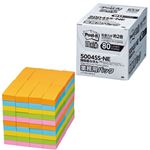 3M ポスト・イット 強粘着ふせん業務用パック 75×25mm ネオンカラー5色 5004SS-NE 1パック（80冊）