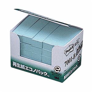 （まとめ） 3M ポスト・イット エコノパック見出し 再生紙 50×15mm ブルー 7001-B 1パック（25冊） 【×5セット】