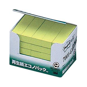 （まとめ） 3M ポスト・イット エコノパック見出し 再生紙 50×15mm グリーン 7001-G 1パック（25冊） 【×5セット】