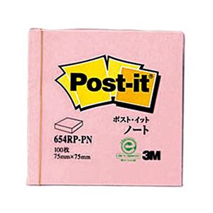 （まとめ） 3M ポスト・イット ノート再生紙スタンダードカラー 75×75mm ピンク 654RP-PN 1冊 【×30セット】