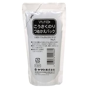 （まとめ） ヤマト こうさくのり つめかえパック80g K-80P 1個 【×50セット】