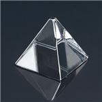 （まとめ） 石塚硝子 クリスタル ペーパーウェイトピラミッド F-70107 1個 【×3セット】