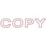 （まとめ） TANOSEE スタンパー 「COPY」赤 1個 【×10セット】