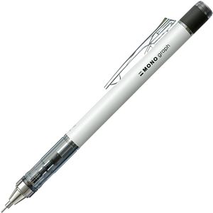 （まとめ） トンボ鉛筆 シャープペンシルモノグラフネオン 0.5mm （軸色：ホワイト） DPA-134A 1本 【×10セット】