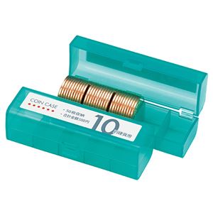 （まとめ） オープン工業 コインケース（50枚収納）10円硬貨用 緑 M-10 1個 【×50セット】