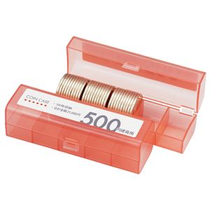 （まとめ） オープン工業 コインケース（50枚収納）500円硬貨用 赤 M-500 1個 【×50セット】