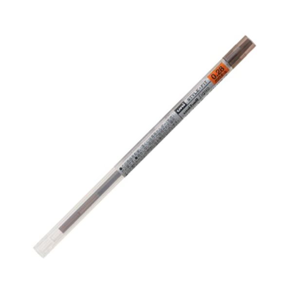（まとめ） 三菱鉛筆 ゲルインクボールペンスタイルフィット 替芯 0.28mm ブラウンブラック UMR10928.22 1セット（10本） (×5セット) b