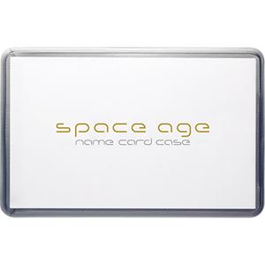 （まとめ） ソニック space ageソフトネームカードケース ブラッシュ 名刺サイズ シルバー EX-2843-SV 1個 【×30セット】