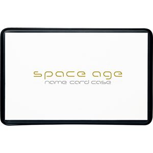 （まとめ） ソニック space ageソフトネームカードケース ブラッシュ 名刺サイズ ブラック EX-2843-D 1個 【×30セット】