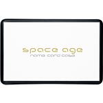 （まとめ） ソニック space ageソフトネームカードケース ブラッシュ 名刺サイズ ブラック EX-2843-D 1個 【×30セット】