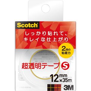 （まとめ） 3M スコッチ 超透明テープS 600小巻 12mm×35m 600-1-12CN 1個 【×30セット】