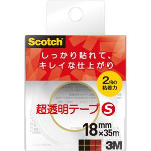 （まとめ） 3M スコッチ 超透明テープS 600小巻 18mm×35m 600-1-18CN 1個 【×30セット】