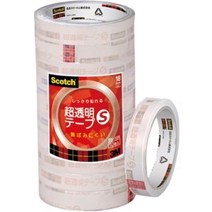 （まとめ） 3M スコッチ 超透明テープS18mm×35m BK-18N 1パック（10巻） 【×5セット】