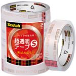 （まとめ） 3M スコッチ 超透明テープS24mm×35m BK-24N 1パック（5巻） 【×10セット】