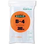 （まとめ） セイニチ ユニパック チャック付ポリエチレン ヨコ60×タテ85×厚み0.04mm B-4 1パック（300枚） 【×5セット】