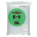 （まとめ） セイニチ ユニパック チャック付ポリエチレン ヨコ100×タテ140×厚み0.08mm E-8 1パック（200枚） 【×5セット】