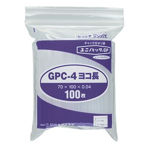 （まとめ） セイニチ ユニパックGP ヨコ長タイプヨコ100×タテ70×厚み0.04mm GPC-4ヨコナガ 1パック（100枚） 【×10セット】