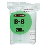 （まとめ） セイニチ ユニパック チャック付ポリエチレン ヨコ60×タテ85×厚み0.08mm B-8 1パック（200枚） 【×5セット】