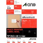 （まとめ）エーワン ラベルシール[プリンタ兼用]マット紙・ホワイト A4 10面四辺余白付 ラベルサイズ91×55mm 31513 1冊(10シート) 【×10セット】