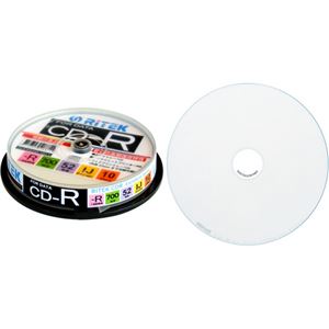 （まとめ）RITEK データ用CD-R 700MB1-52倍速 ホワイトワイドプリンタブル スピンドルケース CD-R700EXWP.10RT C1パック(10枚) 【×10セット】