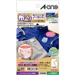 （まとめ）エーワン 布プリのびるアイロン接着タイプ はがきサイズ 100×148mm ノーカット 33631 1パック(3シート) 【×10セット】